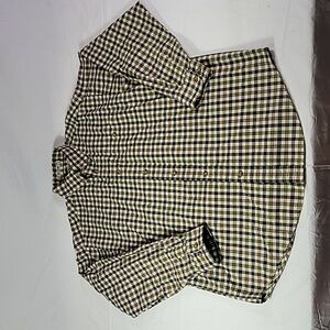 ORVIS Shirt Long Sleeve Button Front Outdoor Plaid Lightweight Size Medium